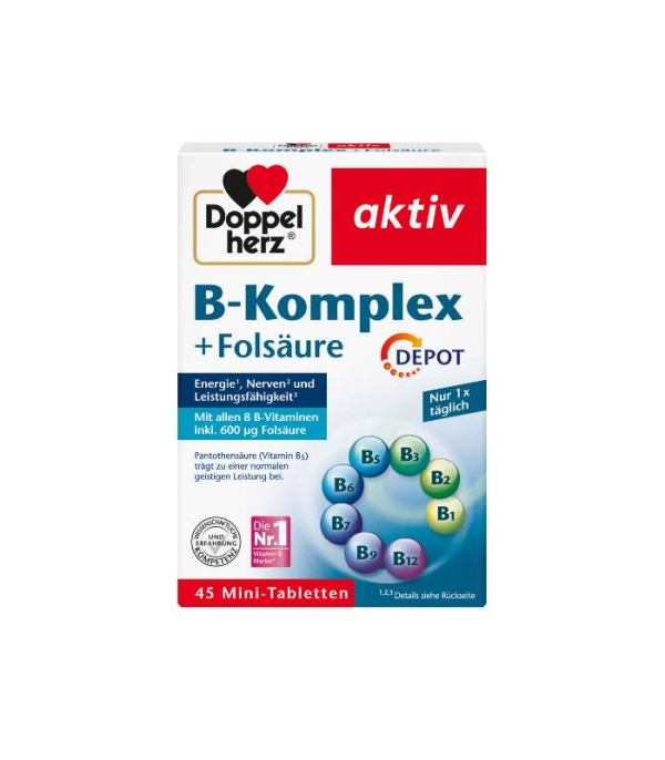 DOPPELHERZ AKTIV B KOMPLEKS + FOLNA KISELINA