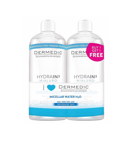 Dermedic Hydrain3 micelarna voda 500ml 1+1 gratis