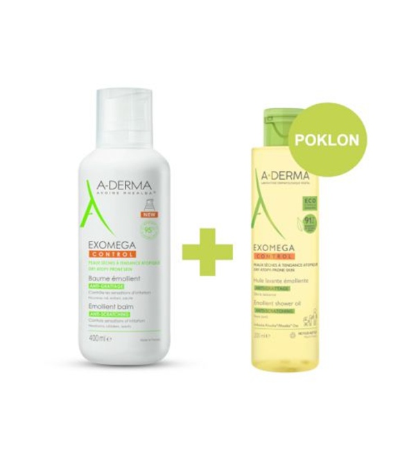 Aderma promo Exomega balzam 400ml+ulje 200 ml