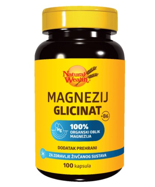 Natural Wealth Magnezij glicinat+B6 100 kapsula