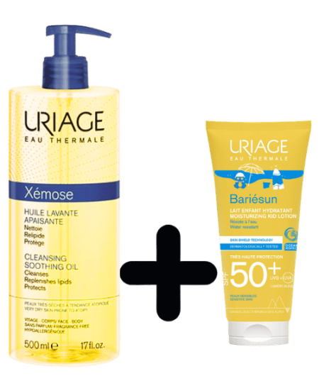 Uriage Xemose ulje za tuširanje i kupanje 500ml + Uriage Bariesun Spf 50 Mlijeko 100ml