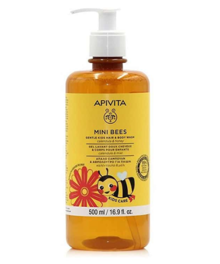 Apivita Mini Bees Dječji gel za kosu i tijelo kalendula i med, 500 ml