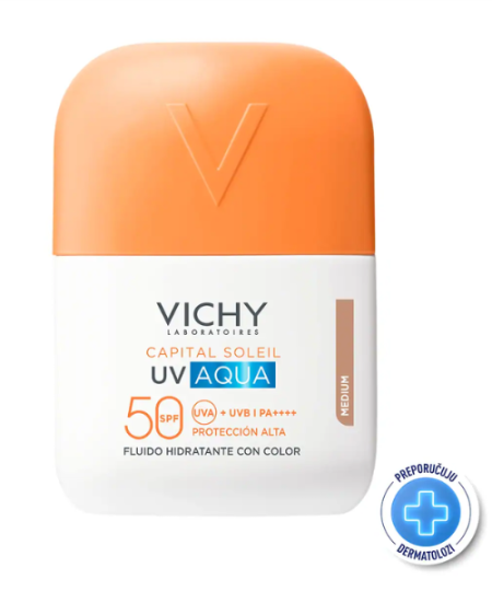 Vichy Capital Soleil UV AQUA MEDIUM tonirani hidratantni fluid SPF50, 50ml