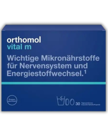 ORTHOMOL VITAL M granule 30 dnevnih doza, Za muškarce za smanjenje umora i iscrpljenosti