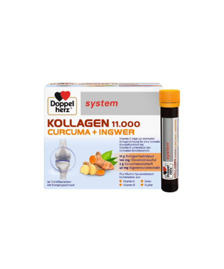 DOPPEL HERZ KOLLAGEN 11 000 KURKUMA+ĐUMBIR 30 BOČICA