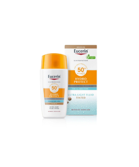 EUCERIN SUN HYDRO PROTECT SREDNJE TAMNI TONIRANI FLUID SPF50+ 50ML
