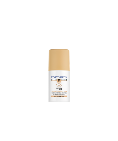 Pharmaceris F Tečni puder za intenzivno prekrivanje SPF20 BRONZE 03/30ml
